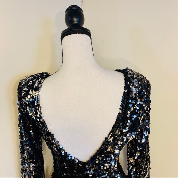 80’s style short sequined dress - Picture 6 of 11